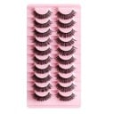 Ciglia finte drammatiche 10 paia Ciglia artificiali con striscia Ciglia in visone a striscia 6
