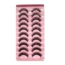 Ciglia finte drammatiche 10 paia Ciglia artificiali con striscia Ciglia in visone a striscia 21