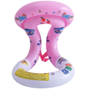 Uppblåsbar ring för barn Simring för barn från 1 - 6 år Rosa uppblåsbar vattenleksak 40 x 35 cm 2