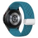 Řemínek na hodinky Samsung Galaxy Watch 4/5/6 40 mm Silikonový řemínek na hodinky s bílou přezkou 15
