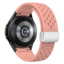 Klockarmband till Samsung Galaxy Watch 4/5/6 44 mm Silikon klockarmband med vitt spänne 6