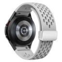 Klockarmband till Samsung Galaxy Watch 4/5/6 44 mm Silikon klockarmband med vitt spänne 7