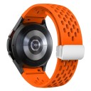 Klockarmband till Samsung Galaxy Watch 4/5/6 44 mm Silikon klockarmband med vitt spänne 12