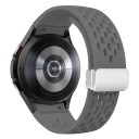 Klockarmband till Samsung Galaxy Watch 4/5/6 44 mm Silikon klockarmband med vitt spänne 13