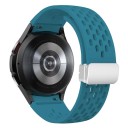 Klockarmband till Samsung Galaxy Watch 4/5/6 44 mm Silikon klockarmband med vitt spänne 15