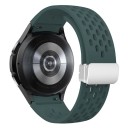 Klockarmband till Samsung Galaxy Watch 4/5/6 44 mm Silikon klockarmband med vitt spänne 16