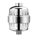 Helt kolfiber duschvattenfilter Filtrerad duschhuvud som mjukar upp hårt vatten 12 x 8,4 cm 2