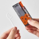 Doplňovatelný cestovní zásobník na zubní nitě 10 ks Praktický dávkovač Dentální hygiena Kompaktní pouzdro 85 × 36 × 25 mm 6