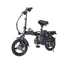 Hopfällbar elcykel för vuxna 400W 48V 10AH LED-ljus 2 säten Mobiltelefonhållare Horn Fjädring 35,5 cm däck 35 km/h 1