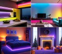 LED neon strip light 5 m 24 V Bluetooth Mobilstyrning Synkronisera med musik RGB Flexibel interiör och festbelysning 2