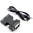HDMI till VGA-adapter med ljudutgång Digital signalomvandlare Reducer för bildskärm Projektor TV kompatibel med PC bärbar datorkonsol 2