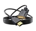 HDMI till VGA-adapter 1,8 m omvandlare Digital till analog signaladapter för bildskärm Projektor Notebook PC Full HD Plug & Play-kabel 1