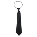 Enkel unisex svart slips med dragkedja 42 x 8 cm Förknuten slips Elegant slips med dragkedja Quick-wear slips för män och kvinnor 1