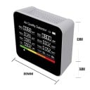 9in1 Detektor Jakości Powietrza Miernik CO2 z Wyświetlaczem Pomiar CO TVOC HCHO PM2.5 PM1.0 PM10 Temperatura Wilgotność Dokładny Czujnik Wbudowana 4