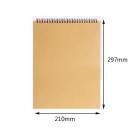 A4 Non-Perforated Pad 210 x 297 mm Top Spiral Notebook for Drawing and Writing Blank Pages Office and School Pad 2