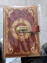 A5 Notebook with Metal Combination Lock 220x150 mm Colourful Diary with Ornaments Embossed Notepad with Privacy Protection 11
