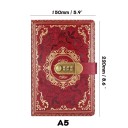A5 Notizbuch mit Metall-Codeschloss 220x150 mm Farbenfrohes Tagebuch mit Ornamenten Geprägter Notizblock mit Sichtschutz 3