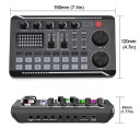 Äänikortti DJ-mikserillä ja äänenvaihtajalla 190x120 mm Bluetooth-ääniliitäntä suoratoistoon laulamiseen ABS-muovia 5