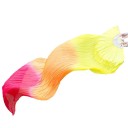 Abanico de baile con tela de satén larga de 150 cm efecto seda colorido para danza oriental, actuaciones y coreografías escénicas 6