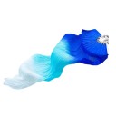 Abanico de baile con tela de satén larga de 150 cm efecto seda colorido para danza oriental, actuaciones y coreografías escénicas 3