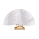 Abanico plegable chino de 23 cm, tradicional oriental, de papel y madera, accesorio decorativo para disfraces y representaciones. 2
