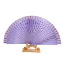 Abanico plegable chino de 23 cm, tradicional oriental, de papel y madera, accesorio decorativo para disfraces y representaciones. 7
