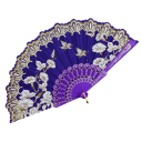 Abanico tradicional chino 42,5 x 23 cm Abanico decorativo de plástico y tela Elegante accesorio Estilo oriental Decoración del hogar Pieza de coleccionista 8