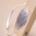 Åbent armbånd med blad til kvinder 4