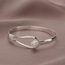 Åbent armbånd med blomst til kvinder 4