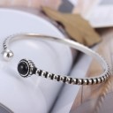 Åbent armbånd med kugle til kvinder A1677 3