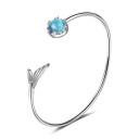 Åbent armbånd med sten til kvinder H129 1