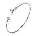Åbent armbånd med sten til kvinder H129 3