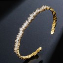 Åbent armbånd med zirkoner til kvinder 1