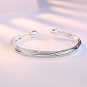 Åbent armbånd til kvinder med glimmer A1666 3