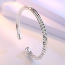 Åbent armbånd til kvinder med glimmer A1666 4