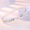 Åbent armbånd til kvinder med glimmer A1666 5
