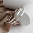 Åbent armbånd til kvinder med smilende ansigt 3