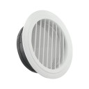 Abertura de ventilação redonda 75 mm 110x65x70 mm Grelha plástica ajustável em ABS Tampa lamelar para parede e tecto Tampa de ventilação resistente 1