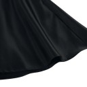Abiti corti da donna senza maniche con legatura al collo a fiocco e schiena scoperta con tasche e gonna a campana in colore nero 16
