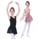 Abiti da balletto per ragazze con maniche corte e gonna in chiffon, body in cotone con elastan, per balletto, danza e ginnastica per piccole ballerine 8