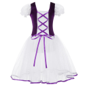 Abiti da ballo per ragazze con gonna in tulle e lacci in poliestere spandex cotone lycra abbigliamento per balletto e spettacoli 1