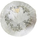 Abiti da danza per bambini con gonna in tulle in poliestere bianca decorati per balletto e spettacoli di danza 5