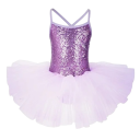 Abiti da danza per ragazze con top di paillettes e gonna in tulle elastan cotone abbigliamento per balletto e spettacoli 5