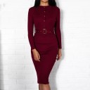 Abiti in maglia da donna con maniche lunghe 1