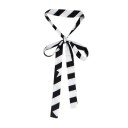 Abiti lunghi da donna nero e bianco con stampa 4