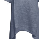 Abiti maxi da donna larghi anche per forme più generose Orlo asimmetrico a punte Maniche a tre quarti Collo rotondo Materiale leggero 8