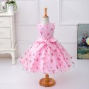 Abitino da bambina con fiori e rosa J1282 4