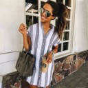 Abito mini a righe 2