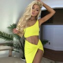 Abito mini asimmetrico a due pezzi 5