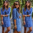 Abito mini in denim a camicia 3